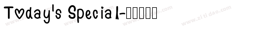 Today's Special字体转换